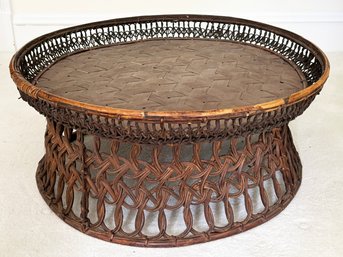 A Vintage Rattan Tray Top Table