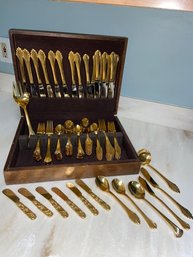 98 Pieces Yellow Gold Stainless Steel Flatware 2 Sets E.p.s.s. Japan And Stainless Korea Serving Utensils