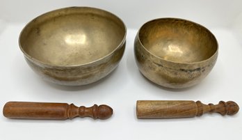 2 Vintage Tibetan Singing Bowls