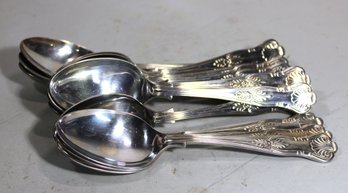 About 16 English 'Kings' Pattern Table Spoons By Harrods