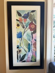 Vertical Floral Art Print In Frame