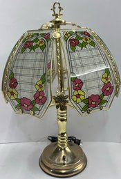 Beautiful Marco Polo Floral Stained Glass Lamp