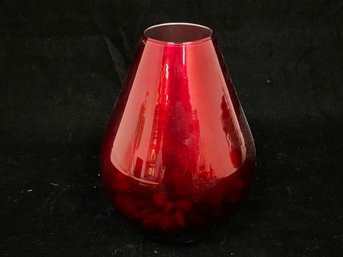 Glass Red Vase