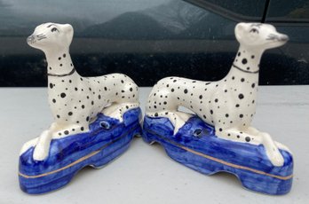 Matching Pair Of Porcelain Dalmatians