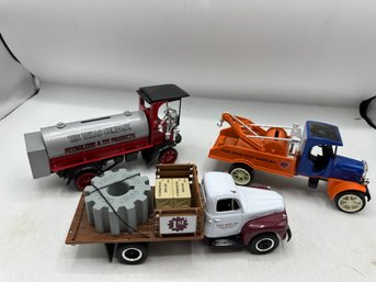 3 Piece Advertising Die Cast Trucks - 2 By Ertl And One By First Gear