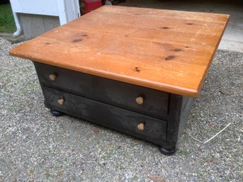 Hitchcock  Coffee Table With Two Drawers