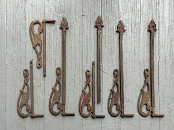 A Really Great Set Of Vintage 1940s Swing Arm Curtain Rods