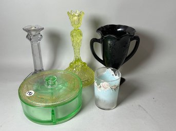 LOT OF VICTORIAN GLASSWARE