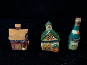 House And Champagne Bottle Figures