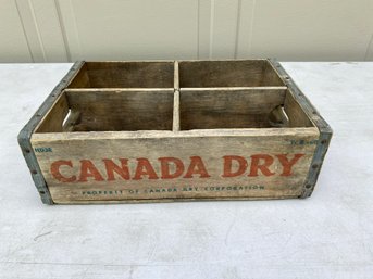 Vintage Canada Dry Wood Box Crate.