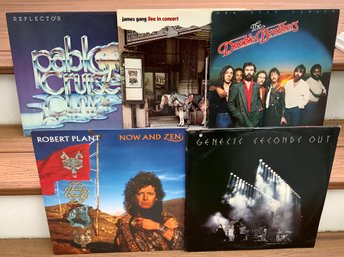 Vintage Vinyl Album Lot ~ Doobie Brothers, Genesis, James Gang, Robert Plant & Pablo Cruise ~