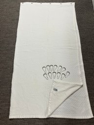 Hotel Balfour Cotton Waffle Weave Shower Curtain And 12 Metal Slide Rings - Made In Turkey