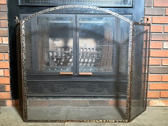 Vintage Iron Three Panel Fireplace Screen