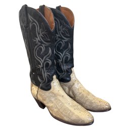 1983 VTG J Chisom Python Snakeskin Cowboy Boots