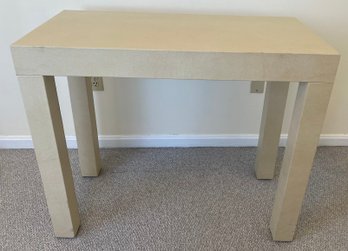 Ivory Leather Clad Console Table