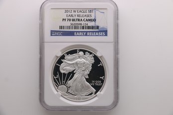 2012 W West Point Silver Eagle 1 Ounce .999 Proof Coin NGC PF 70 Ultra Cameo