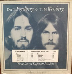DAN FOGELBERG & TIM WEISBERG -Twin Sons - WHITE LABEL PROMO 1978 JE 35339