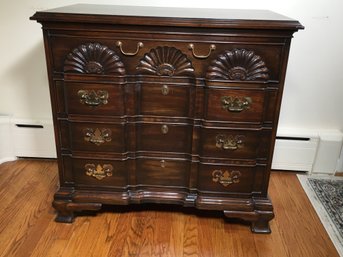 Current Model - $7,400 Retail From HARDEN Chippendale Style Block Front Four Drawer Chest In Mahogany - Nice