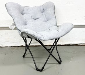 A Plush, Collapsible Butterfly Chair In Jersey Knit