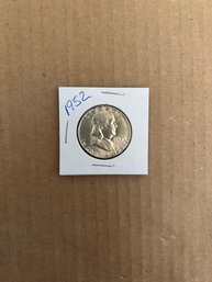 Beautiful 1952 Benjamin Franklin Silver Half Dollar