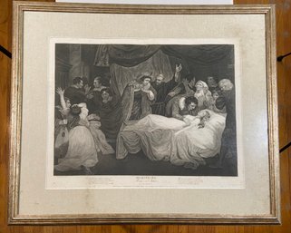 Shakespeare Romeo & Juliet Lithograph 34x29 Original By John Opie Engraving Facius Large Lovely Framed Matted