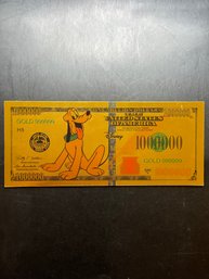 Walt Disney Pluto Gold Colored Bill