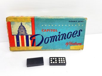 Capitol Dominoes By Halsam- Double Nine Set No. 930- 55 Piece
