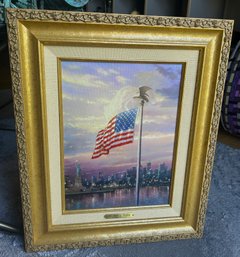 THOMAS KINCADE 'The Light Of Freedom' Giclee In Frame- Patriotic 9/11 Memorial- With Certification