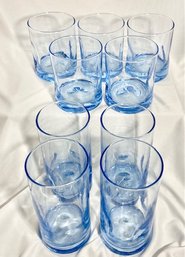 Impressions Light Blue By Libbey Glass 9 Piece Set