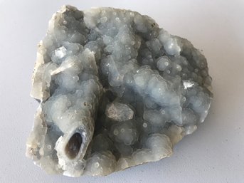 Chelcedony And Quartz Crystal , 2 LB 5 Oz, 6 Inch By 5 1/2 Inch