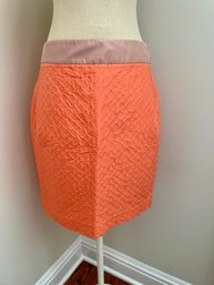 J Crew Orange & Tan Pencil Skirt, Size 8 - New With Tags