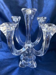 10 Inch Glass (crystal?) Candelabra