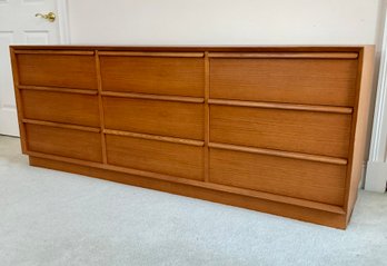 Danish Modern Teak Long Lowboy Dresser