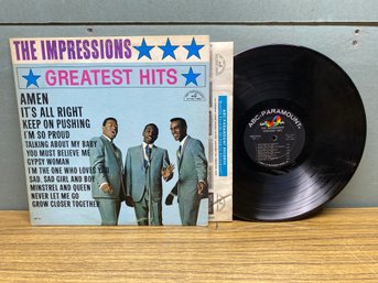 THE IMPRESSIONS GREATEST HITS On 1965 ABC-Paramount Records MONO.