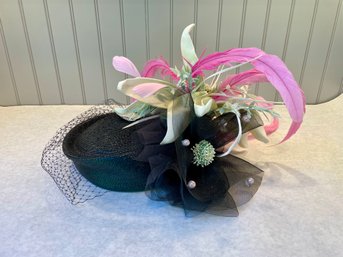 Fabulous Feather & Flower Derby Hat