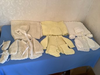 Handmade Crochet Baby Sets Lot Of 3