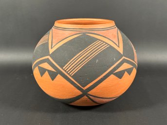 Vintage Tigua Native American Art Pottery, Signed