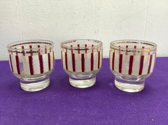 Mid Century Drinking Glasses Set Of 3