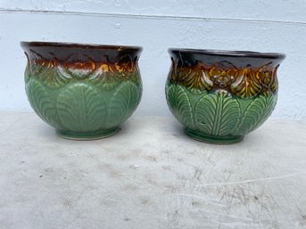 Pair Of 50s Robinson Ransbottom Pottery Jardiniere
