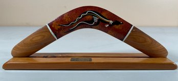 Authentic Australian Hand Painted Boomerang By Murra Wolka Creations