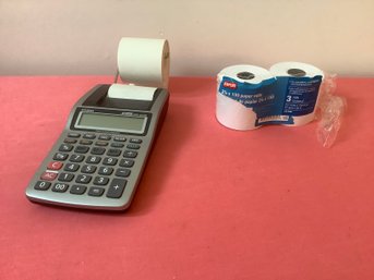 Casio HR 8TM Portable Printing Calculator With Extra Paper Rolls