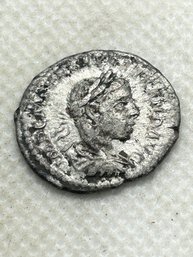 Very Fine ANCIENT ROMAN SILVER DENARIUS COIN- Circa 200 AD- Crisp Details