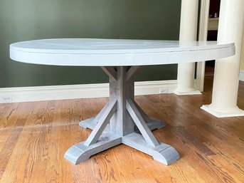 A Round Dining Table By Restoration Hardware (after Market Top)