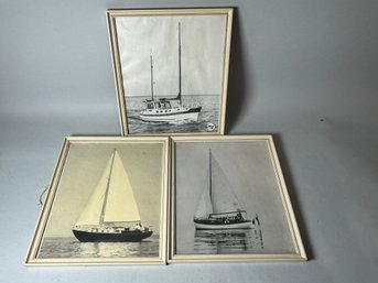 THREE 1950S SAILBOAT PHOTOS