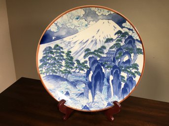 Very Nice Large Japanese Plate / Charger / Tray - Wonderful Colors And Condition - Nice LARGE Size - No Issues