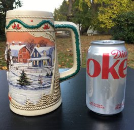 1996 Budweiser Anheuser-Busch Limited Series American Homestead Holiday Beer Stein