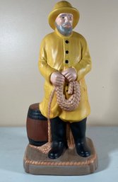 Vintage D.A. Morse Ceramic Fisherman Sailor Sea Captain Nautical Cabin Decor