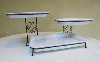 A 3 Tiered Metal Serving Station By World Home Products