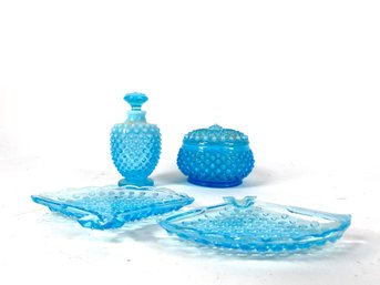 Group - Fenton Blue Hobnail Arrangement