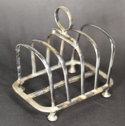 Antique English Silver Plated Hallmarked Toast Rack